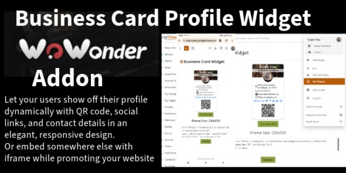 Business Card widget for wowonder